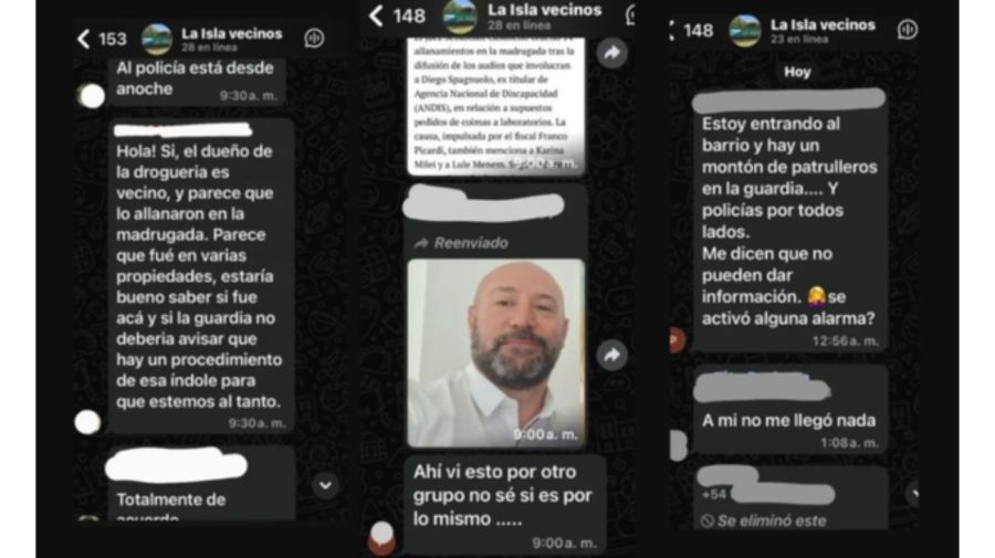 Chat de vecinos del country La Isla, en Nordelta