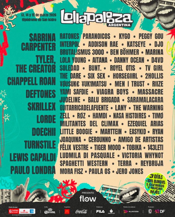 Line up Lollapalooza Argentina 2026