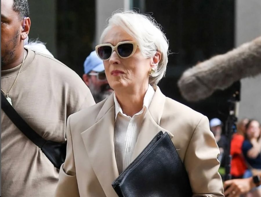 Meryl Streep rodando el Diablo viste a la moda 2