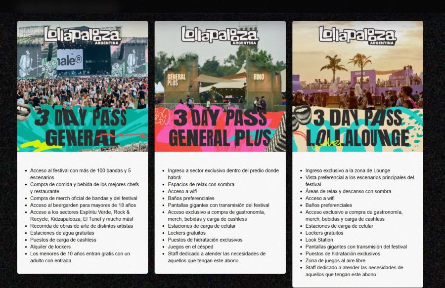 Venta entradas para Lollapalooza Argentina 2026