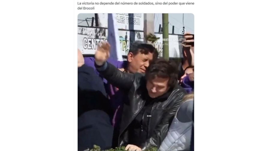 Meme del brócoli contra Milei