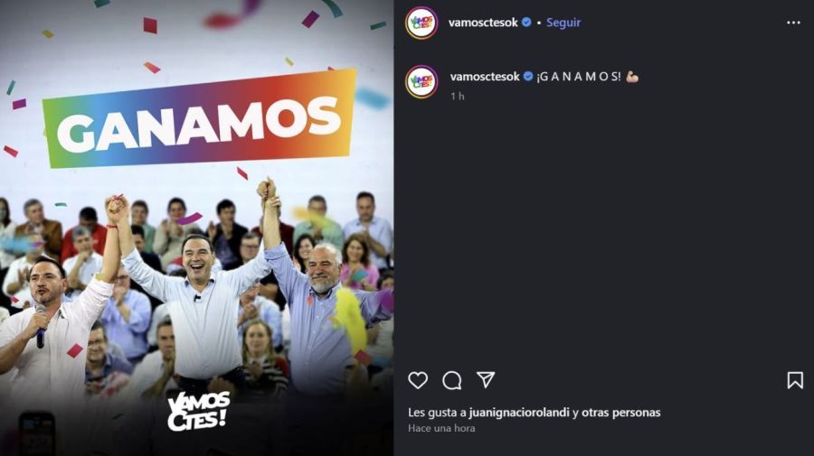 EL OFICIALISMO DE CORRIENTES SE DECLARÓ GANADOR