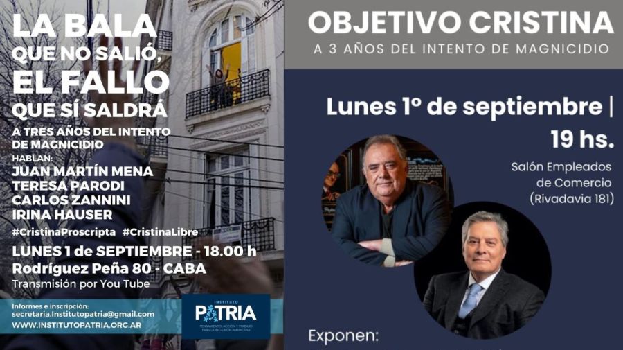 Afiches actividades marcha CFK