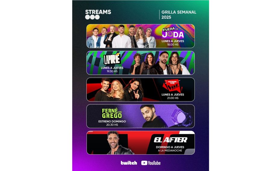 La programación de Streams Telefe