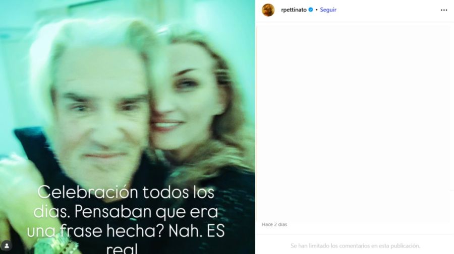 Roberto Pettinato y su novia