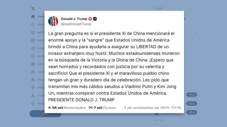 Donald Trump en truth 02092025