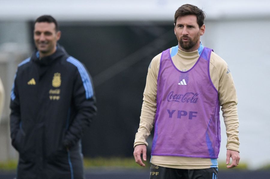 Lionel Scaloni y Lionel Messi