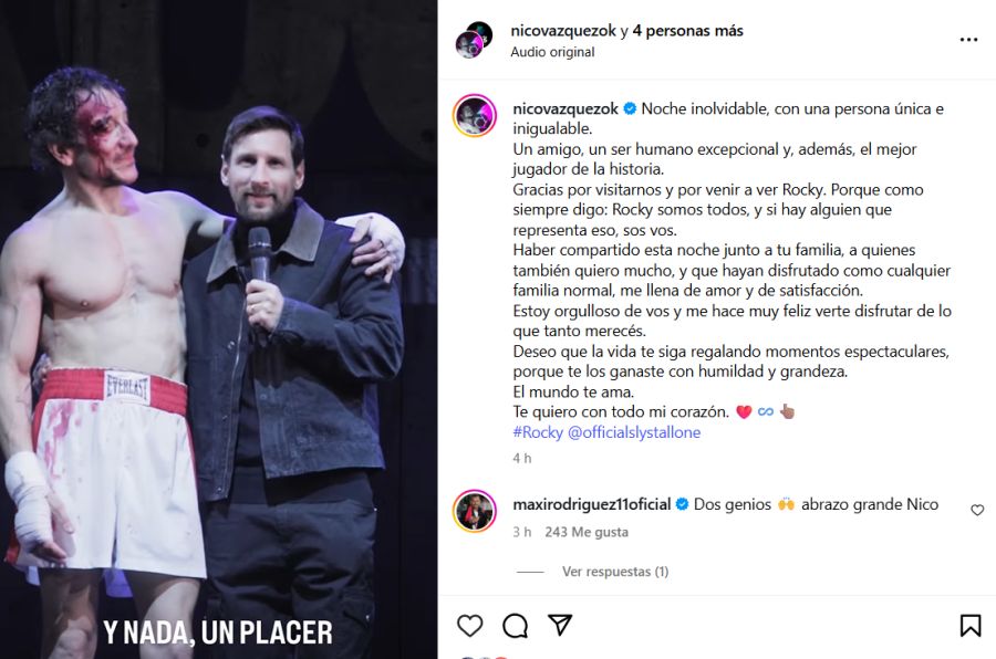 Nico Vazaquez y Leonel Messi