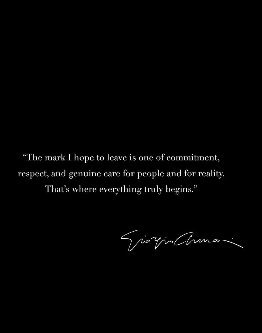 MURIO GIORGIO ARMANI