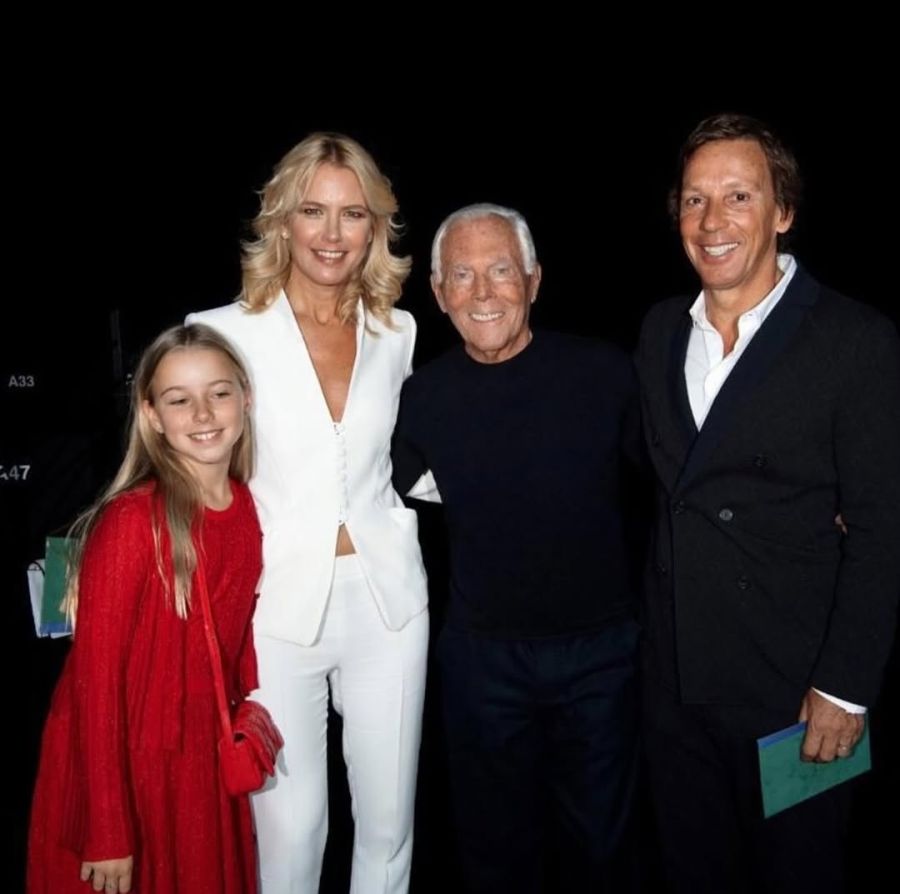 Valeria Mazza y Giorgio Armani