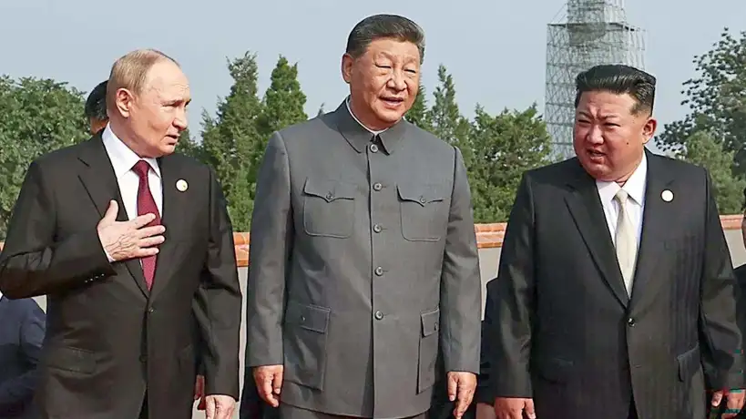 弗拉基米尔·普京(Vladimir Putin de Russia)和金正恩(Kim Jong Korea)