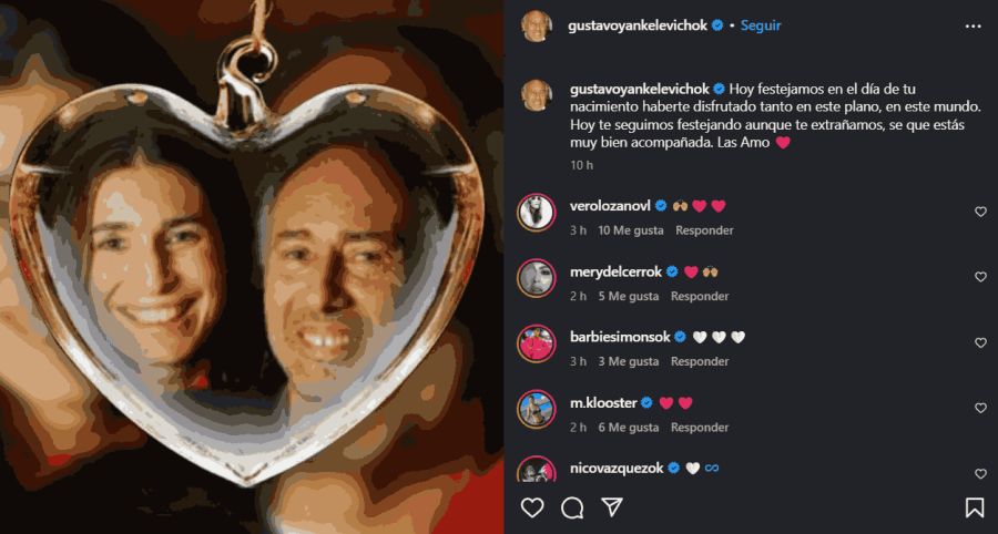 El conmovedor mensaje de Gustavo Yankelevich a Romina Yan en el día que cumpliría años: 