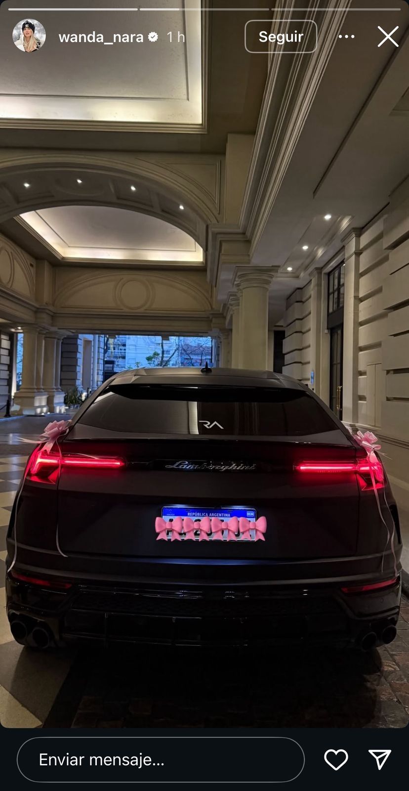El nuevo auto de Wanda Nara