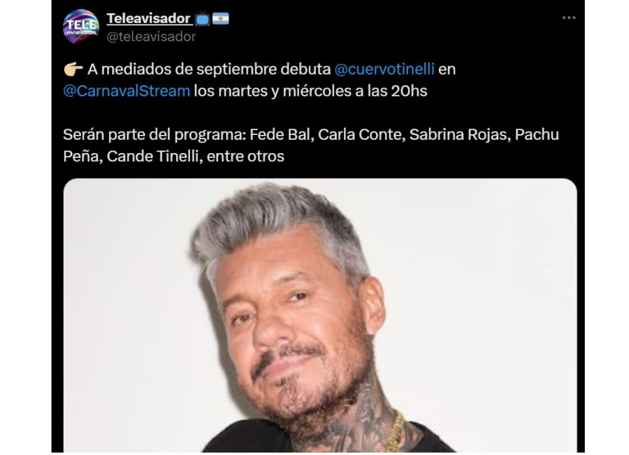 Marcelo Tinelli debutará en Carnaval