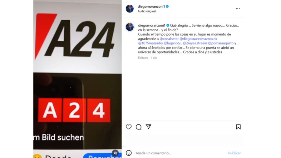 Diego Moranzoni llega a A24
