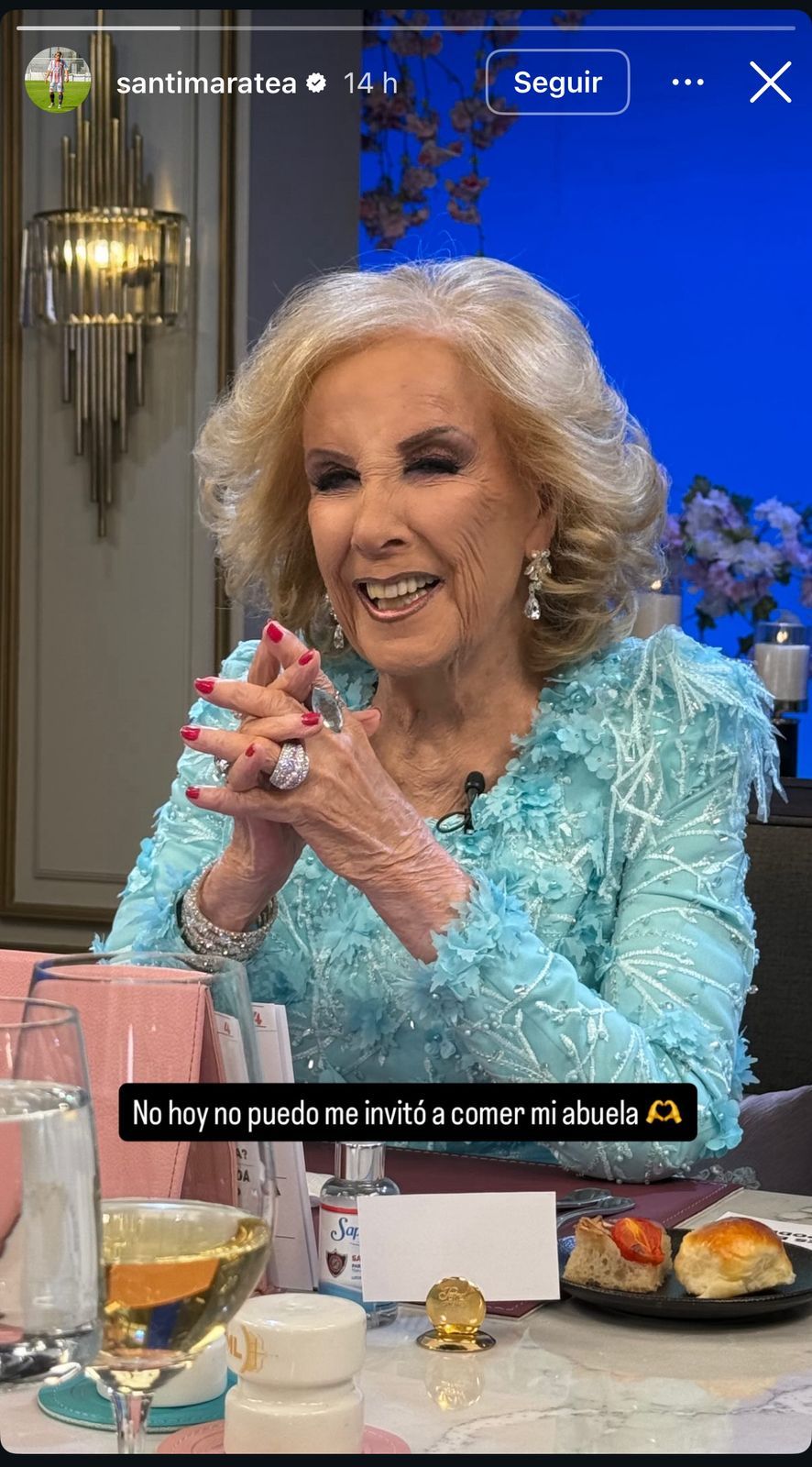 La historia que subió Santi Maratea de Mirtha Legrand
