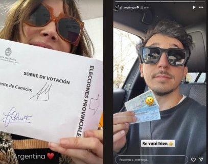Varias celebridades compartieron en sus redes cómo votaron