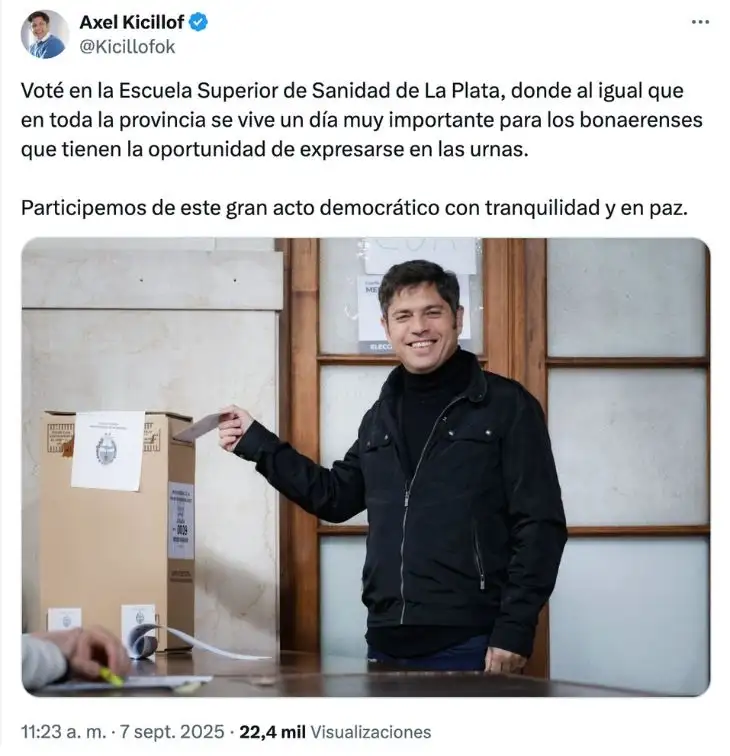 Votó Axel Kicillof
