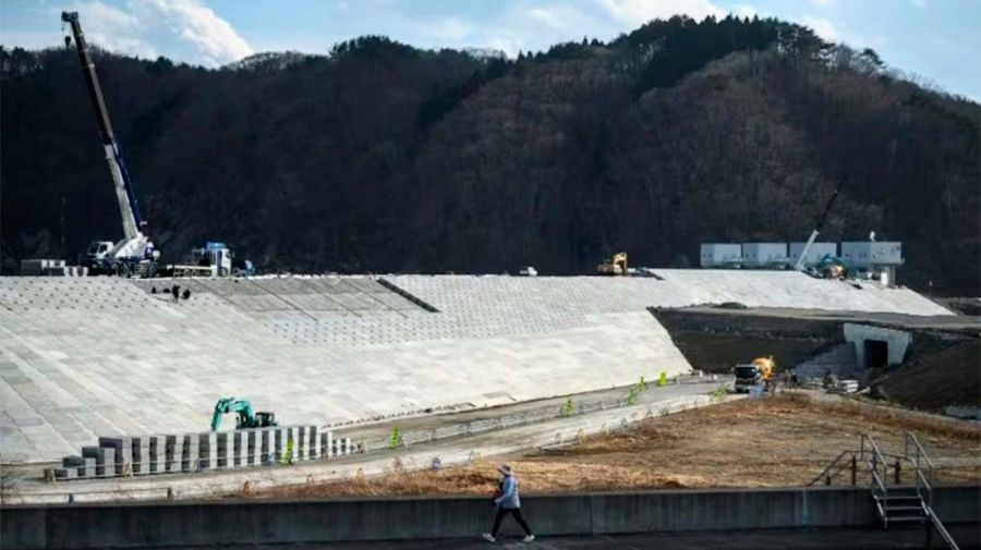 Dique antisunamis en la prefectura de Fukushima 08092025