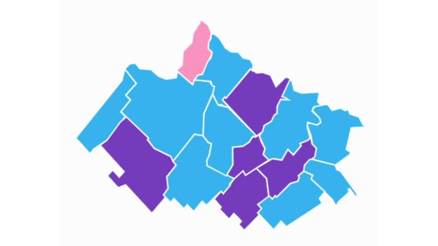 Mapa electoral en la provincia de Buenos Aires