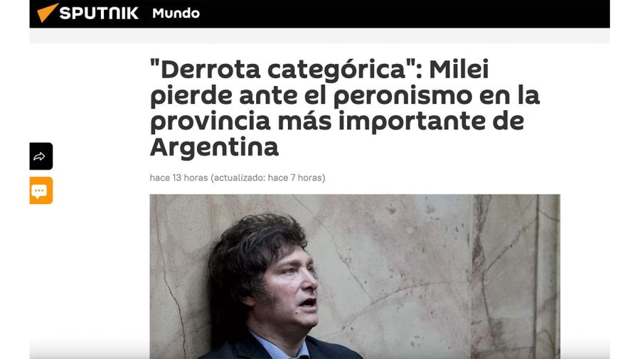 Medios extranjeros derrota LLA 08092025