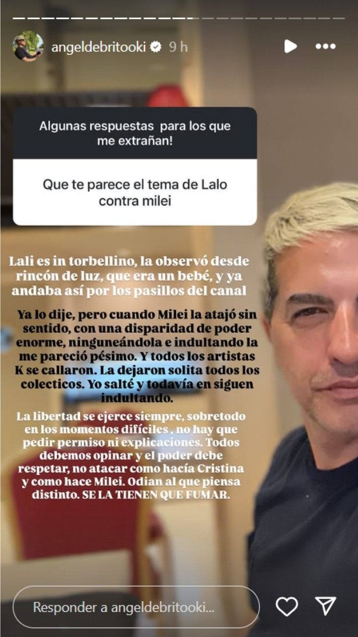 Ángel de Brito sobre el nuevo tema de Lali Espósito