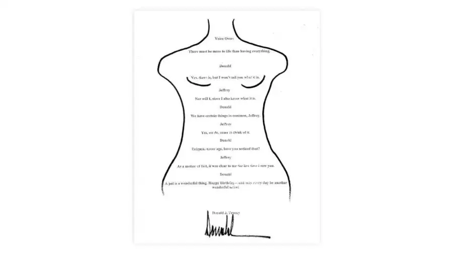 Carta que le mando Trump a Epstein 20250909