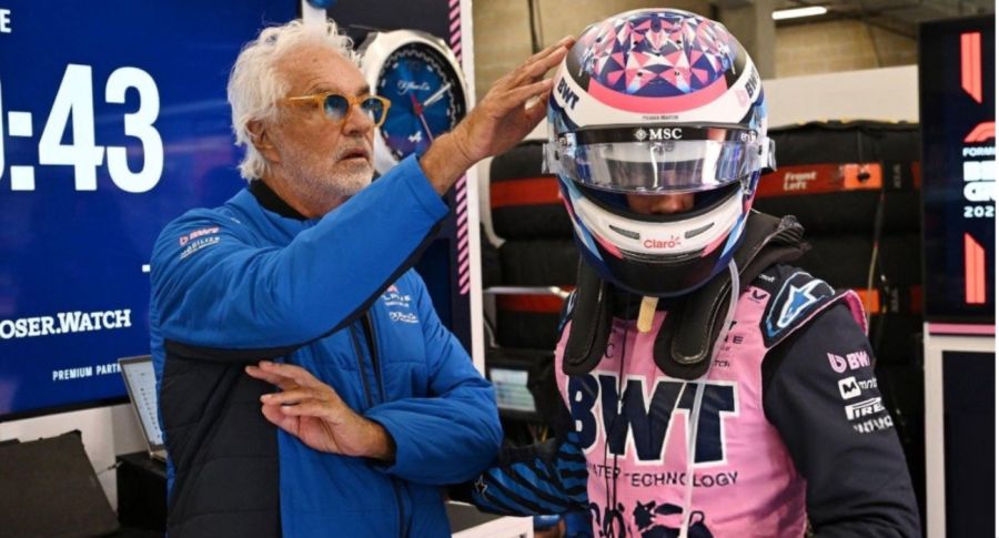 Flavio Briatore y Franco Colapinto