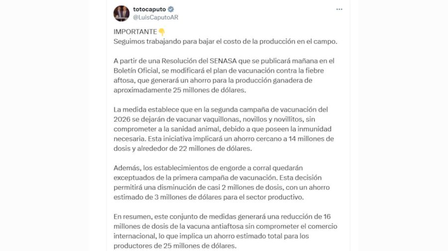 Luis Caputo X 20250911