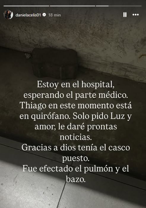 Pedido de Daniela Celis tras el accidente de Thiago Medina