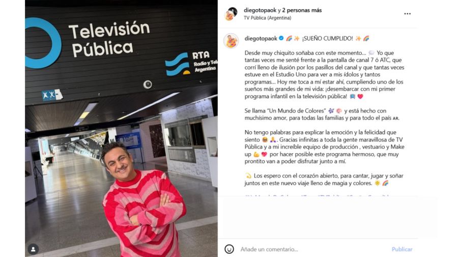 Diego Topa desembarca en la TV Pública