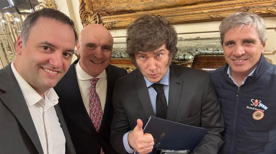 Adorni, Espert, Milei y Caputo