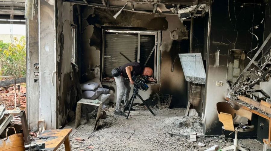 Casa destruida en el kibutz Be'eri
