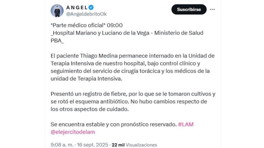 Parte Medico de Thiago Mediina
