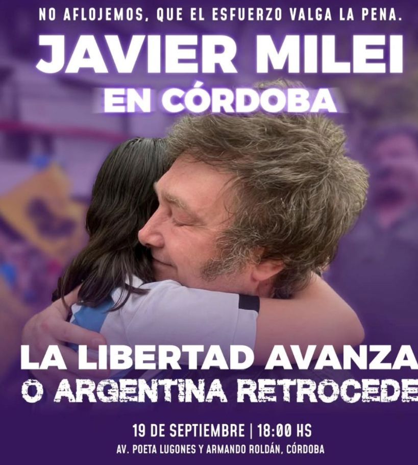 17-09-2025 Javier Milei acto político Córdoba