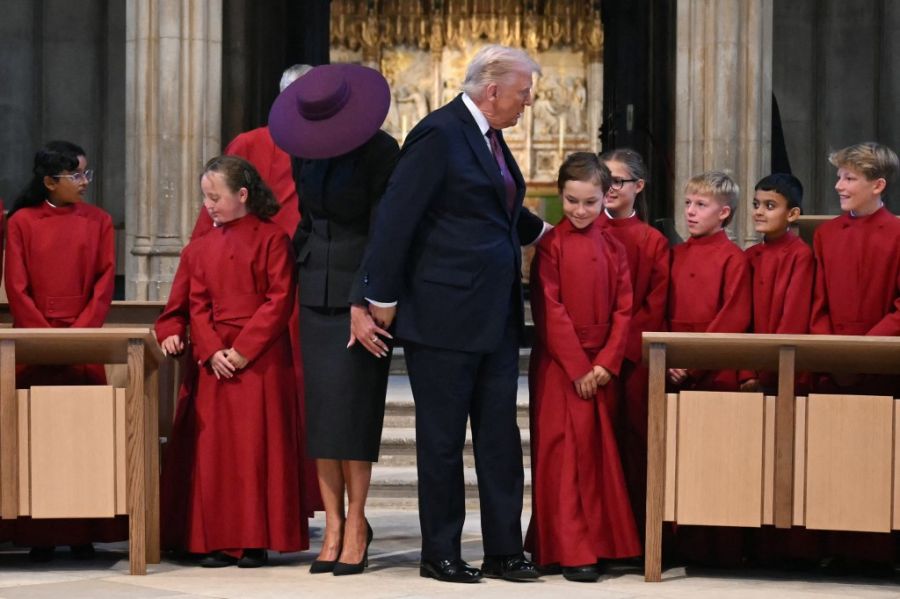 Melania Trump en el Castillo de Windsor este 17 de septiembre