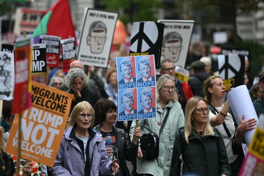 Protestas en el Reino Unido contra la visita de Donald Trump