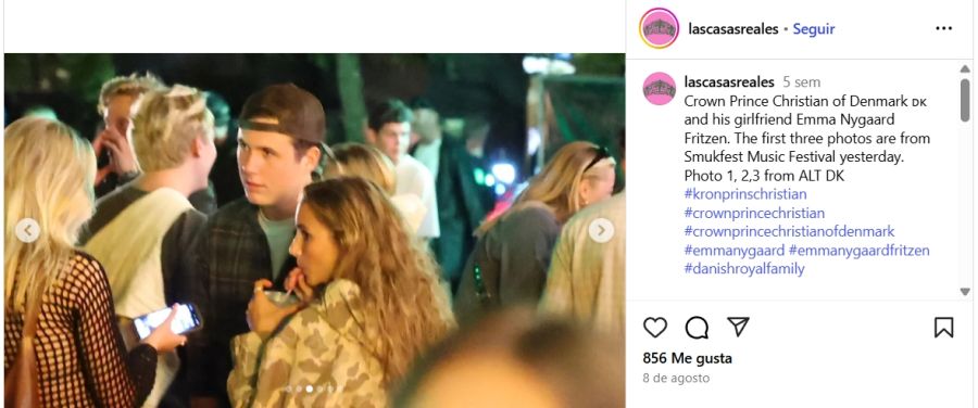 Christian de Dinamarca fue visto con su supuesta novia Emma