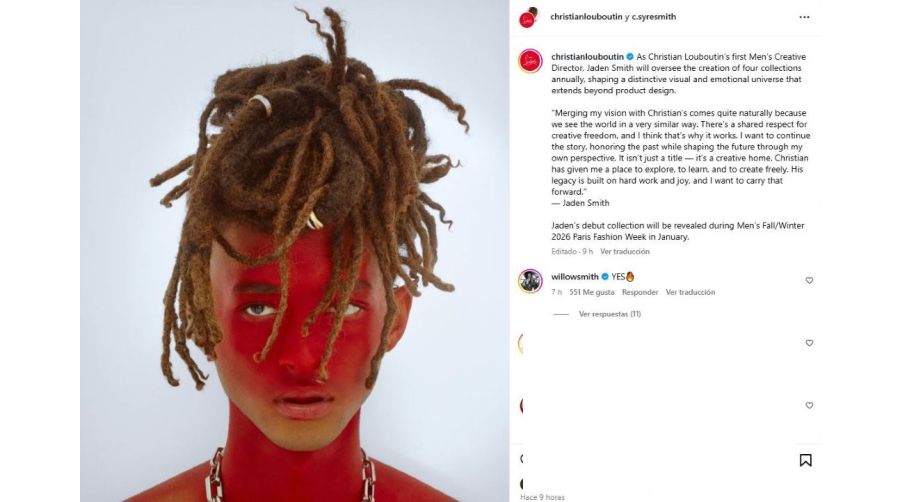 Jaden Smith nuevo director creativo de Christian Louboutin