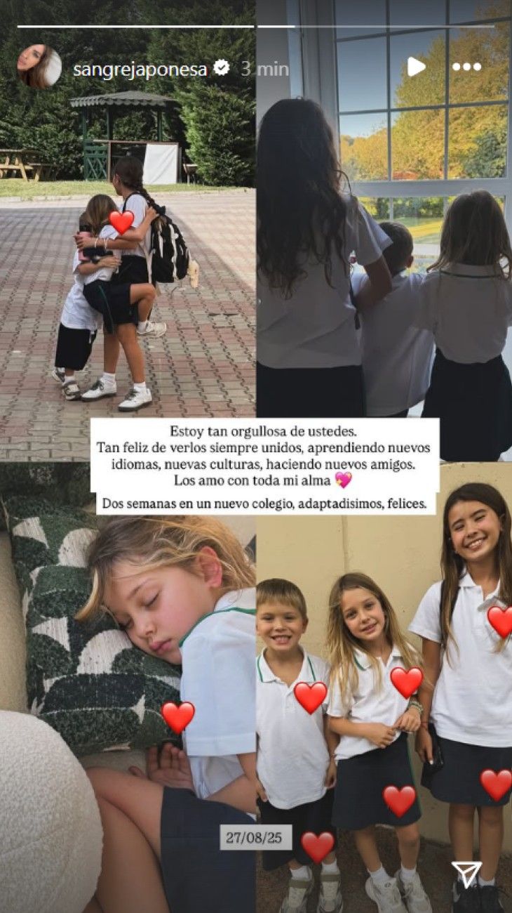 Los hijos de La China Suárez empezaron el colegio en Turquía