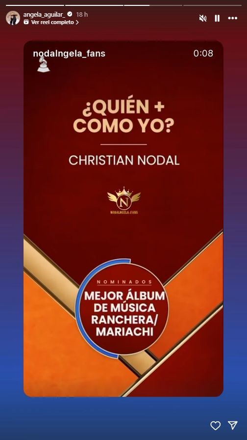 Los posteos de Ángela Aguilar por la nominación de los Latin Grammy 2025