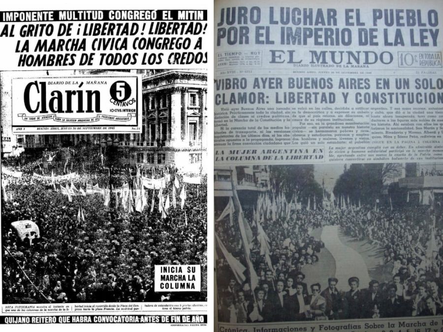 Marcha de la Constitución en los diarios