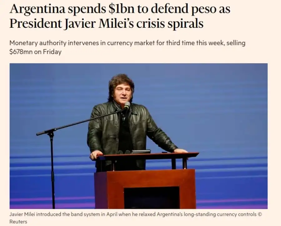 El presidente Javier Milei Financial Times 21092025