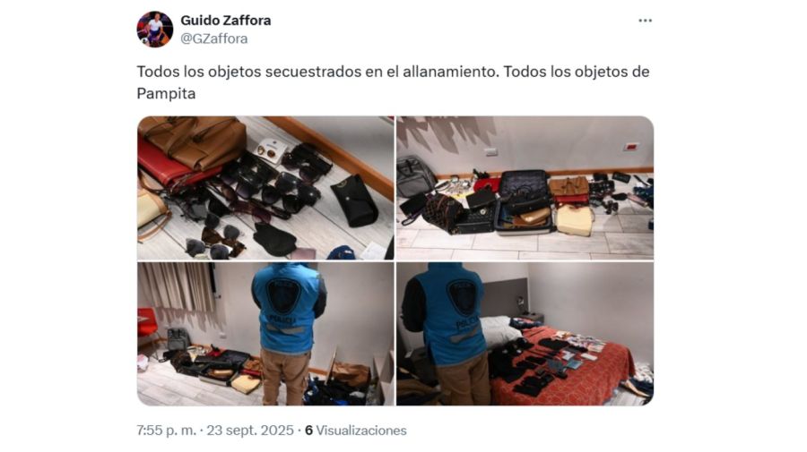 Detenidos por el robo a Pampita