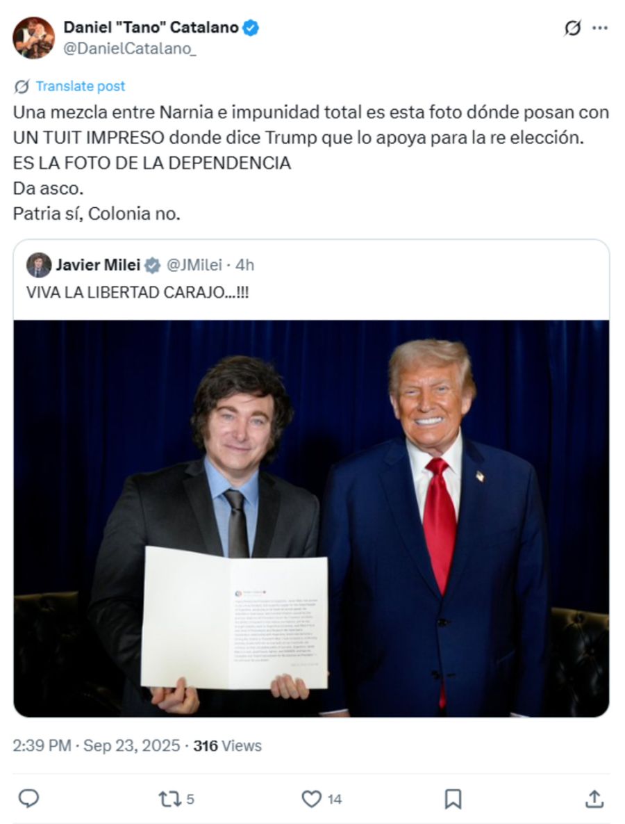 DONALD TRUMP Y JAVIER MILEI