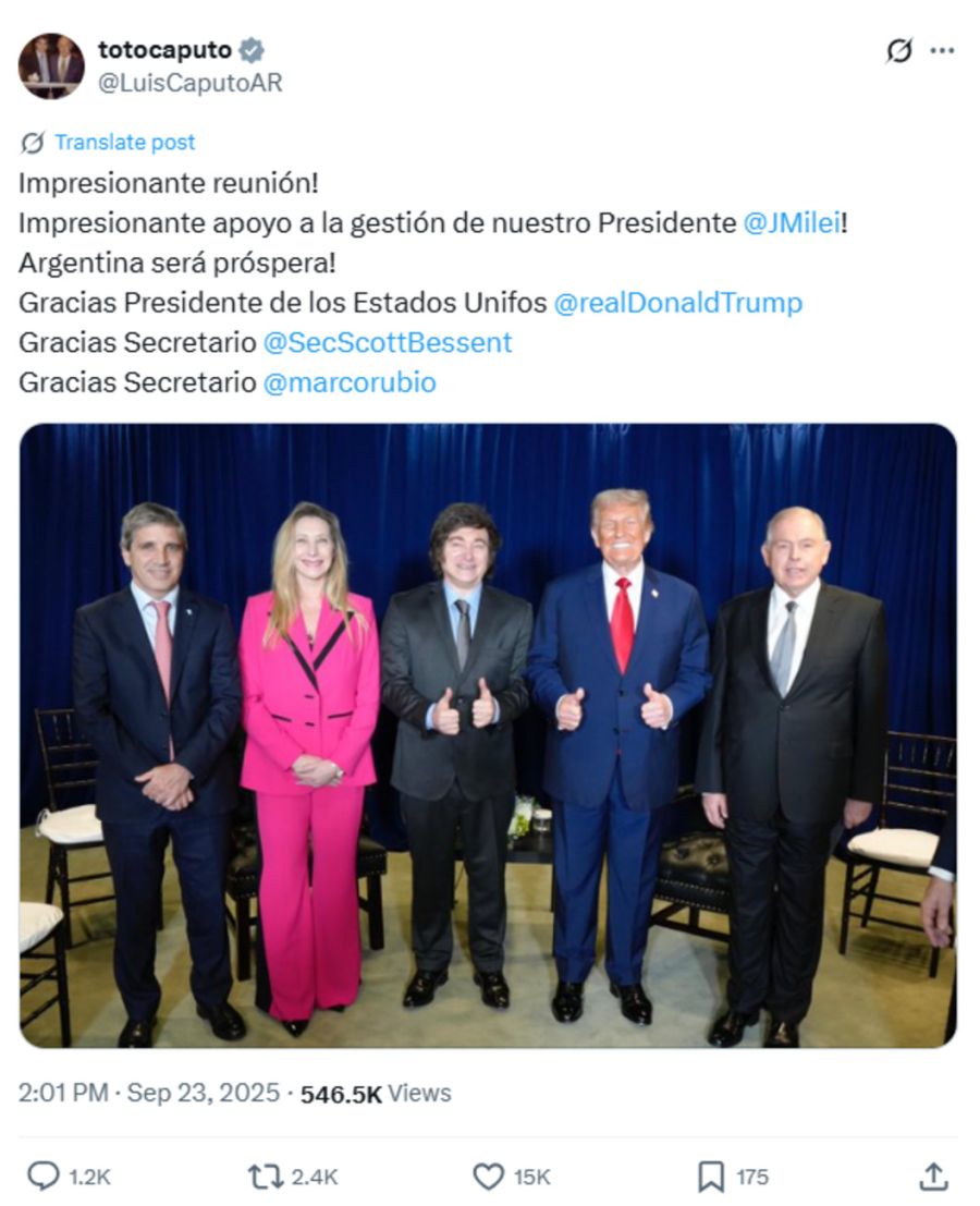 DONALD TRUMP Y JAVIER MILEI