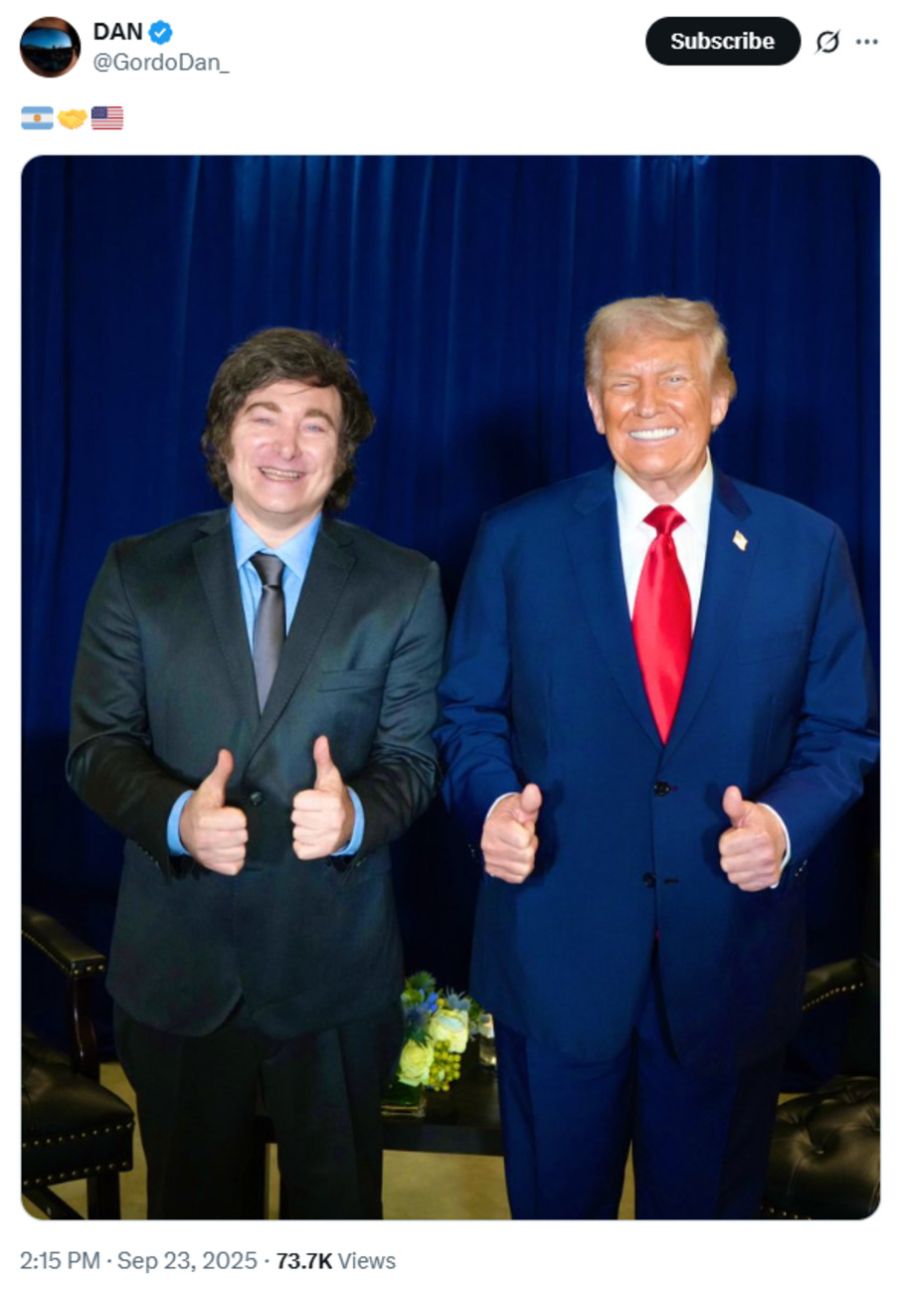 DONALD TRUMP Y JAVIER MILEI