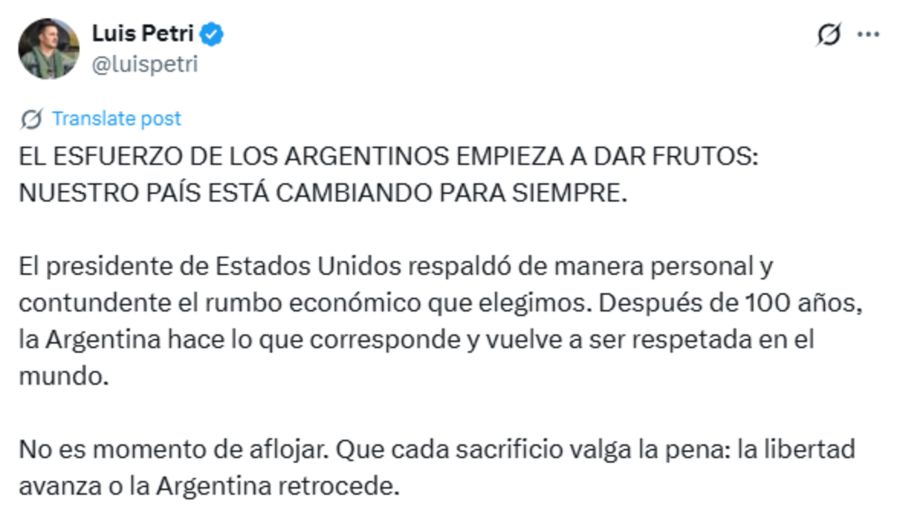 DONALD TRUMP Y JAVIER MILEI