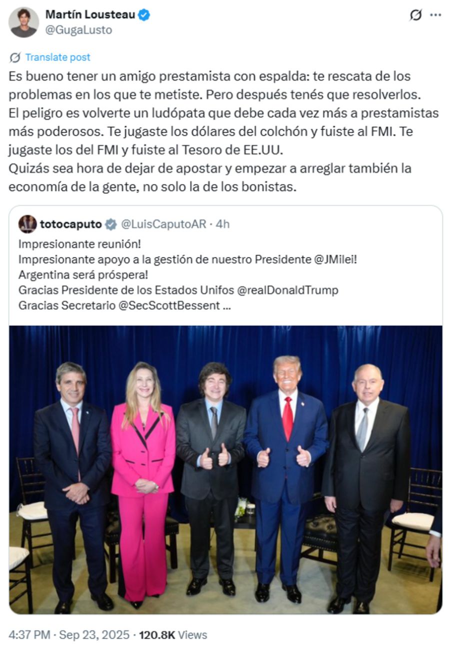 DONALD TRUMP Y JAVIER MILEI