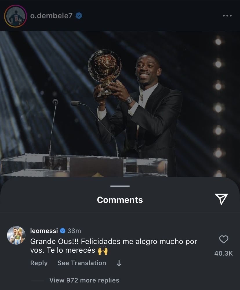 Messi en Instagram